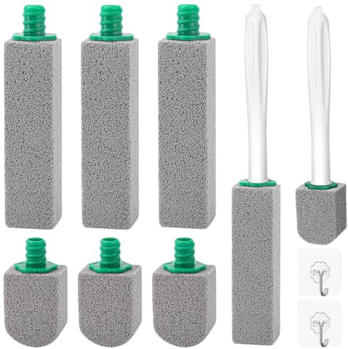 XSHAO® 10 Pz Pietra Pomice per Wc, Pietra Pulente con Manico und Ganci Cleaning Block Wc per La Pulizia Della Toilette/Lavandino/Piscine/Cucine/Bagno