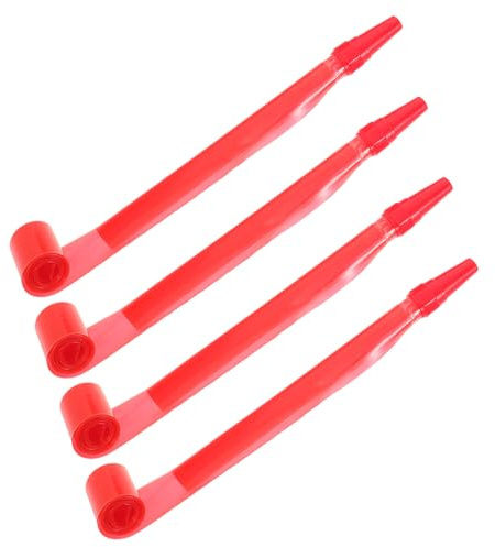 LRXIYODE 4 Piezas Silbato De Juguete Para Favor De La Fiesta Matracas Fabricante De Ruido De Fiesta Red
