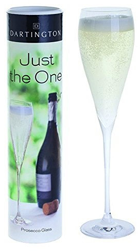 Dartington Crystal Just The One Prosecco, Single | Prosecco Glass | 232mm | 345ml | for Those Many Fans of Prosecco This is The “Must Have” Prosecco Glass| Gift for Family or Friends