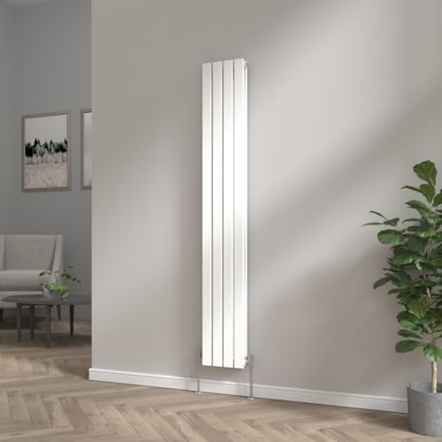 NRG 1800x272 Vertical Column Designer Radiator Gloss White Double Flat Panel