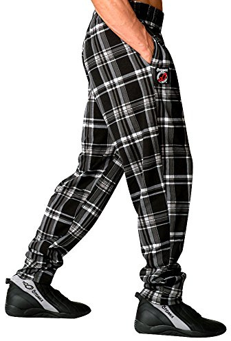Otomix Men's Baggy Bodybuilding Workout Pants Plaid (XX-Large)