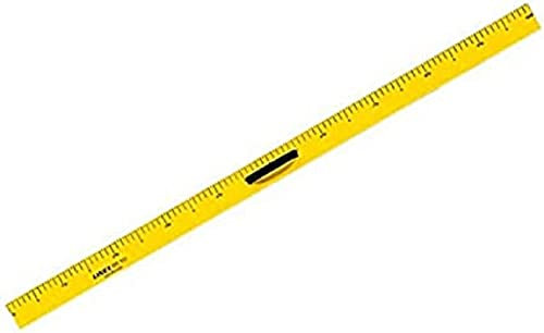 Linex BB100 Tafel-Lineal, 100 cm, Griff und Gumminoppen, Kunststoff, Metrisch geteilt, cm- und inch-Skala, gelb