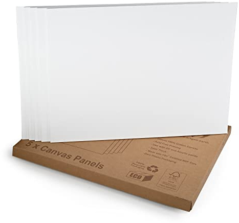 Artgeo 3 mm FSC kanvaspanel 30 x 40 cm, förpackning med 5, 100 % plastfri förpackning