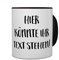printplanet® - Tasse mit eigenem Text bedrucken lassen - Kaffeebecher mit Wunschtext oder Spruch personalisieren - Becher Schwarz