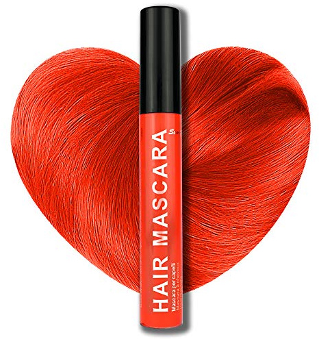 Stargazer Neon Red UV-Reactive Hair Mascara, wash out colour