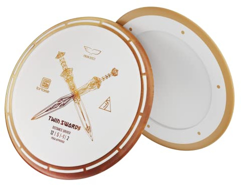 Yikun Professional Disc Golf Twin Swords Tortue Fruit Line Driver Distance 170-175g Parfait pour les jeux de plein air et la compétition (doré)