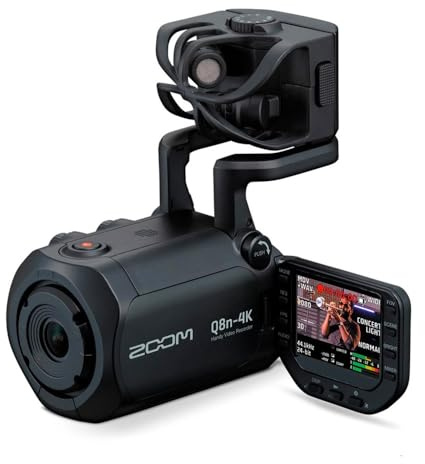 Zoom Q8n-4k Handy Video Recorder, 4k UHD Video, Stereo Microphones Plus Two XLR Inputs, Four Tracks of Audio Recording, Webcam, for Record and Streaming Music, Podcasts, and More