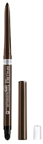 L'Oreal Paris Infallible Grip Mechanical Gel Eyeliner Pencil, Smudge-Resistant, Waterproof Eye Makeup with Up to 36HR Wear, Brown Denim, 0.01 Oz