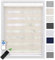 EFIXS Doppelrollo mit Kassette 95 x 175 cm (BxH) in leinen/Duo Rollo mit Premium-Unterschiene/Doppelrollo zum Bohren in den Breiten 40-220 cm