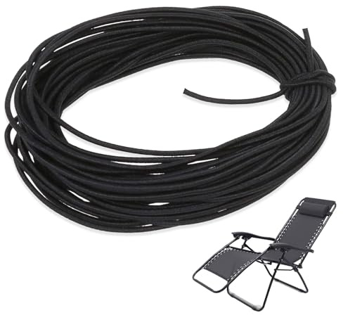 Corda di Gomma,Corde di Espansione 6mm ×15m, Corda di Tensionamento Resistente Alle Intemperie, Tenditore Nero del Bagaglio, Corda di Gomma Della Corda di Espansione Elastica