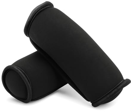 Haltères portatifs, haltères souples avec sangle de main sac de sable de remise en forme pondérée de poids pour la main de marche pour homme femme (noir)