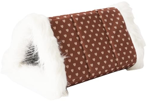 Dayysiuy Lit en Caverne pour Chat, Nid en Peluche Lavable Chaud Amovible, Niche d'hiver pour Petit Chien Et Maison pour, pour Détente Maison Extérieur Salon Chambre Jardin Petit Chien Animal