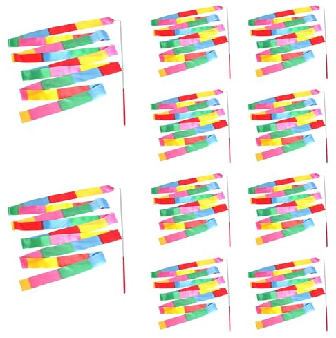 Event Decor Shop 4M Dance Ribbon Streamer, 4M Gymnastic Ribbon Stick for Praise Dance, Talent Shows, Musical Performances & Twirling Practice