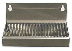 Beverage Factory DP-117ND Beer Drip Tray 6 Stainless Steel Wall Mount with No Drain
