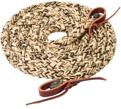Weaver Leather Silvertip Hollow Braid Trail Redin, 1,5 cm x 3,5 m, Marrone Chiaro/Nero/Marrone