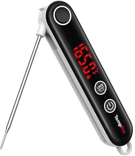 TempPro TP18 Instant Read Meat Thermometer Digital with Thermocouple Sensor, Cooking Food Thermometer for Grill, Smoker, BBQ, Oil Deep Frying, Candy, Kitchen Thermometer (Previously ThermoPro)