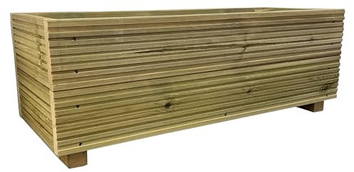 Cutncraft Designs Large Decking patio Planter -Wooden Decking Patio Planter Trough herb Box 88cm