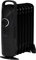 Devola 600W 7 Fin Mini Oil Filled Radiator, Free Standing Low Energy Electric Heater with Thermal Fuse for Overheat Cut Off, IP20, Power Indicator Light, Adjustable Heating Dial - DVMOR7F06B (Black)