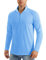 MAGCOMSEN UV Shirt Herren Wasser Sonnenschutz Rashguard Langarm Schwimmshirt Gym Shirt Fitness Atmungsaktive, Blau, XXL
