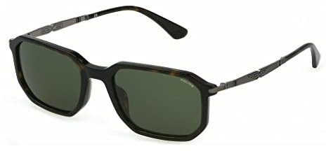 POLICE Herren Splf67 Sonnenbrille, Braun, Hochglanz (Shiny Dark Havana), 55