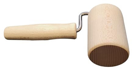 Wooden World - Rouleau à pâtisserie pour biscuits tarte petit rouleau en bois avec manche 7 cm