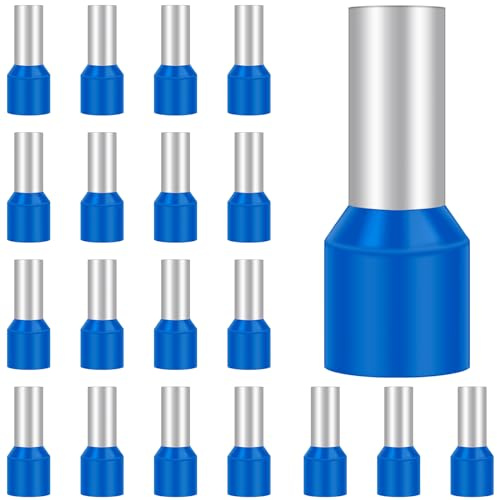 100 piezas de terminales de cable 16mm², juego de terminales de cable Hanibos, terminales aislados para conexiones de alambre (16mm²x12mm)