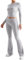 DOULAFASS Lounge Set Damen Langarm Crop Top und Umklappbare Yoga-Schlaghose Zweiteiler Freizeitanzug Fitness Outfit