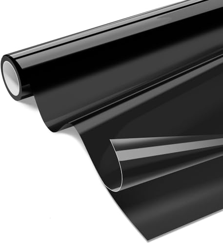 Heat Transfer Vinyl, 12 x 5ft Iron On Vinyl PU for Fabric, DIY T-Shirt, Clothing, Pillows Fabric, Hats, Bags and Other Textiles (Black)