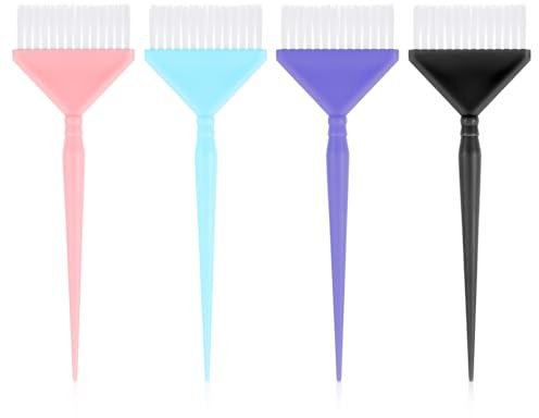 Yuanchu Haarfärbepinsel Set, 4st Haarfärbepinsel Friseur Bürste Pinsel Haare Färben Haarfärbeset Farbpinsel Haare Färben Zubehör Haarfarbe Pinsel Haarfarbe Strähnchen Set für DIY Haarfärbemittel Salon