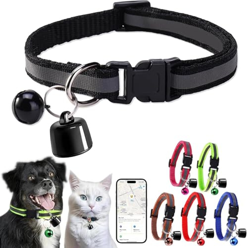 Starnearby Localizzatore GPS per Animali Domestici, Anti-Smarrimento, Collare GPS per Cani e Gatti, Senza Abbonamento, GPS Tracker per Animali Compatibile con iOS e Android (Nero)