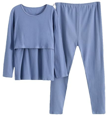 aromm Femme Ensemble de Vêtements Maternité Chemises d'allaitement Manches Longues et Pantalons Décontractés Longs