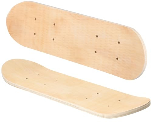 SOIMISS Planche de Skateboard Soi-même en Bois Brut Érable 7 Couches Double Face 43 Cm, Kit DIY 2 Pièces pour Graffiti et Décoration, Skateboard Inachevé pour Débutants, Plateau Vierge