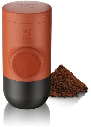 WACACO Caffettiera portatile per caffè macinato compatibile con esterno, macchina per caffè espresso a controllo manuale, macchina per caffè espresso in movimento, ultra piccola (argilla ramata)