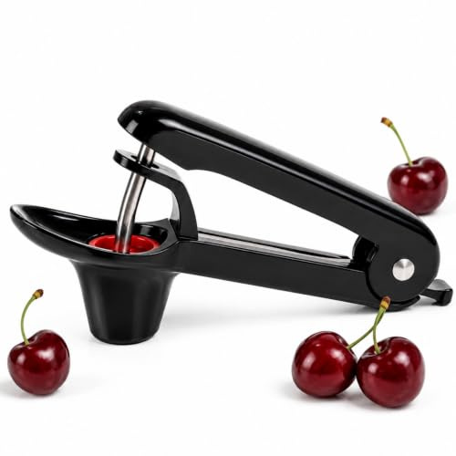 Denoyauteur Cerise, Dénoyauteur de Cerises et Prunes Dénoyauteur Portable | Dénoyauteurs Manuel Cerises et Baies de Fruits, Cuisine pour Fruit Dénoyauteurs - Noir