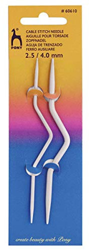 Pony Bent Cable Stitch Needle Small: 2.00mm - 5.00mm