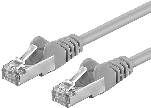 PremiumCord Cavo Patch CAT 6a S/FTP, 10Gbit/s, Cavo Ethernet, LAN, RJ45 Connettori, Flessibile e Robusto, AWG 26/7, Conduttori 100% CU, Grigio, 50 m