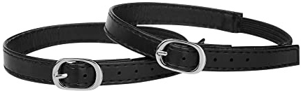 Allegra K Women's Elastic Detachable Buckle Shoe Ankle Straps Belt Band for Heels 33.5cm/13.19 Matte Black