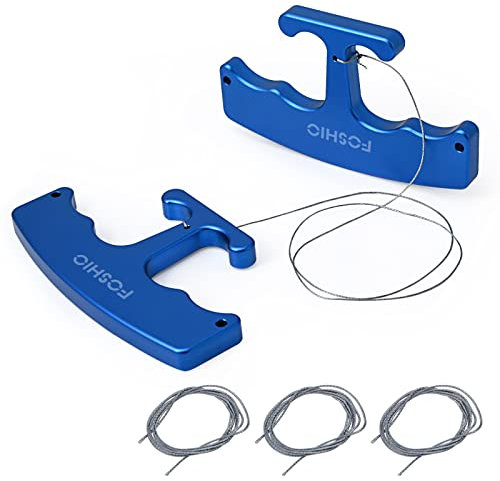 FOSHIO Autologo Entfernen Embleme Entferner Klebehaken Entfernen Logo Remover Keine Spur Remover mit 3 Ersatz-PE-Leitungen und 2 Aluminiumgriffe