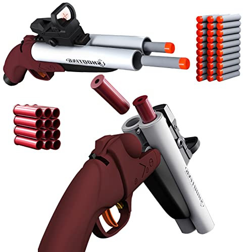 Double Barrel Spielzeug-Schaum-Blaster Shell Ejecting Double Shoot Spielzeugpistole Schrotflinte für Kinder ab 8 Jahren