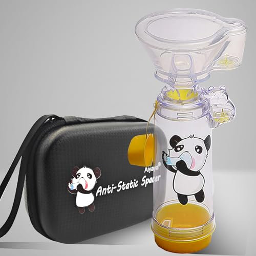 Inhaler Spacer with Mask and Travel Carrying Case, Aerosol Chamber Used with Any Metered Dose Inhaler(MDI) for Asthma and Breathing Problems (Child Mask)