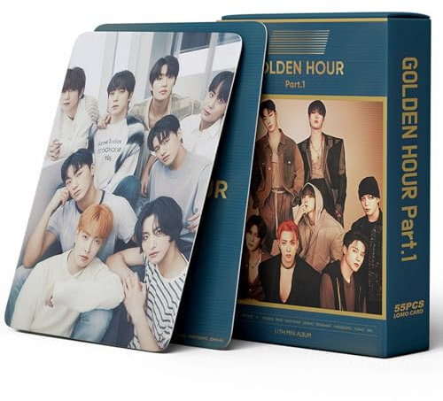 Driflo ATEEZ Photocards, ATEEZ Album, Kpop Card, Wooyoung Photocards Greeting Ca-rd, Kpop Car-d Postcard, 55 Pcs, Birthday Gift Car-ds for Fans