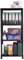 RILOOP Haushaltsregal Steckregal Plastik Regal Kellerregal Campingregal Schwarz 4 Böden