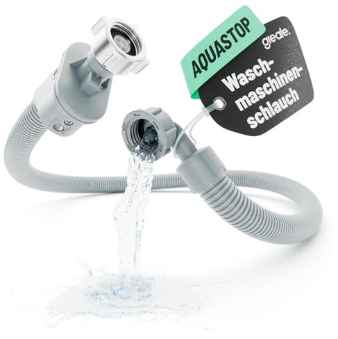 greate Aquastop Schlauch Waschmaschine 1,5 m - Zulaufschlauch Waschmaschine 3/4 Zoll inkl. Wasserstop Sicherheitsventil - Waschmaschinenschlauch Aquastop