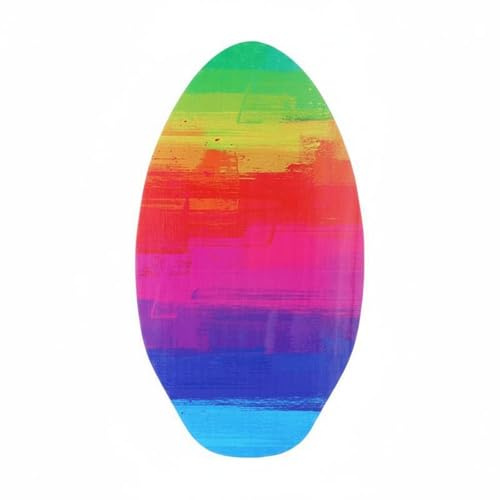 LeeQinersw Skimboard para Niños Tabla Tabla de Arena Tabla Acuática para Principiantes Hecha en Madera de Álamo Adecuada para Entrenamiento y Activos en la, 35 Inch, Colorful Sunset