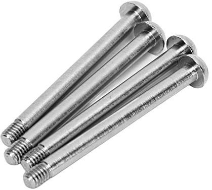 Qudinip Jeu de 4 Broches D'arbre de Fleur Avant, Bras Oscillant en Acier Durable pour Voiture 1/7 1/8 RC (Argent)