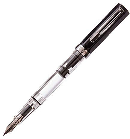 TWSBI Eco Füllfederhalter, Harz, Metall, Transparent, Schwarz, M7444300 - M