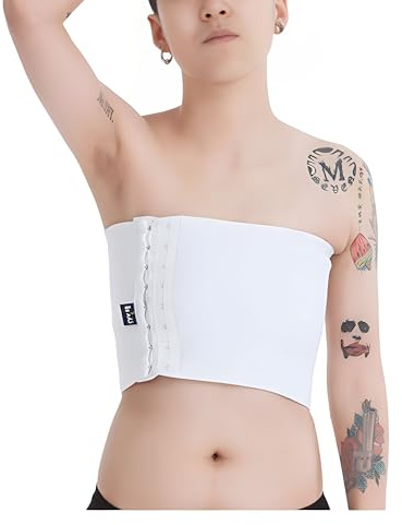 BaronHong Bandeau-topp för större storlekar, med 20 cm elastisk band, HBTQ, Vitt, 5XL