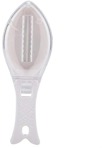 Cepillo raspador de piel de pescado de extracción rápida Raspador de plástico Limpieza de cocina Cuchillo para peces Utensilios y gadgets de cocina(blanco)