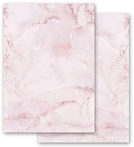 Briefpapier Marmor & Struktur MARMOR MAGENTA - DIN A4 Format 20 Blatt - Paper-Media