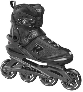 Roces Herren ICON Inline-Skates, Black-Dark-Charcoal, 39